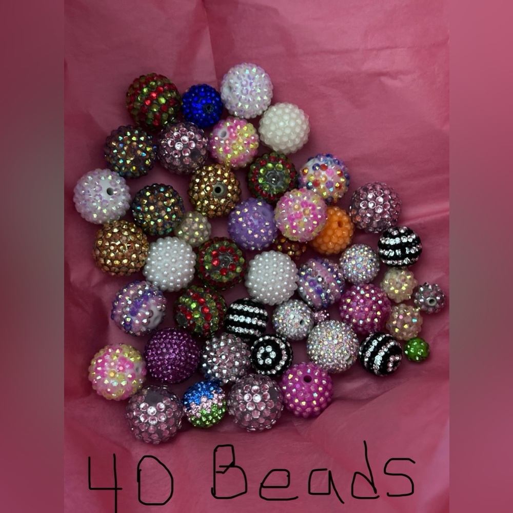 40 pieces pen bling beads